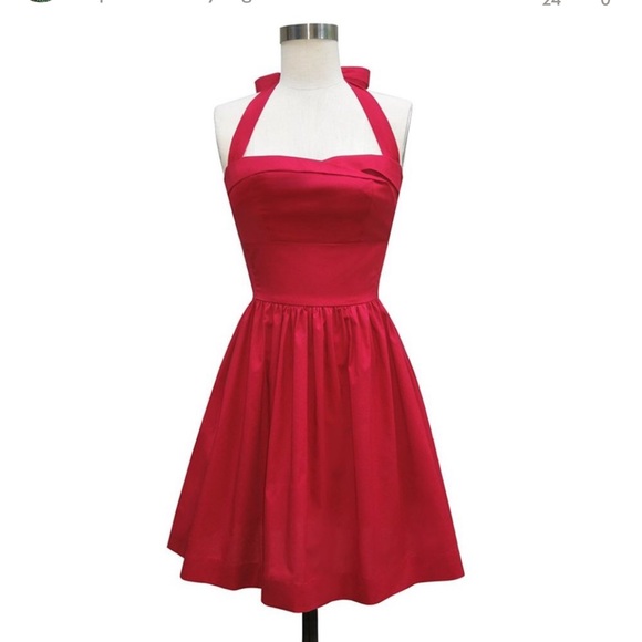 TRASHY DIVA Red Trixie Retro Vintage Rockabilly Style Swing Dress XS - Picture 9 of 9